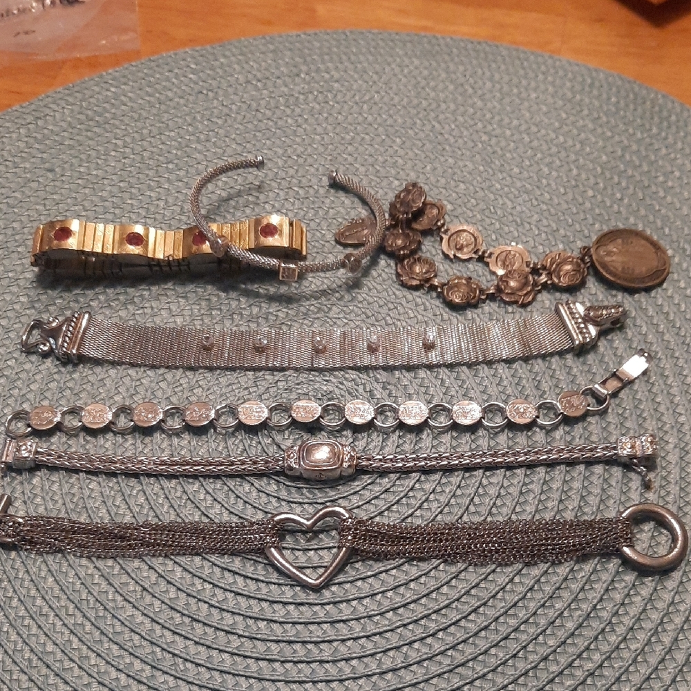 Silver and Gold Tone Bracelet Set